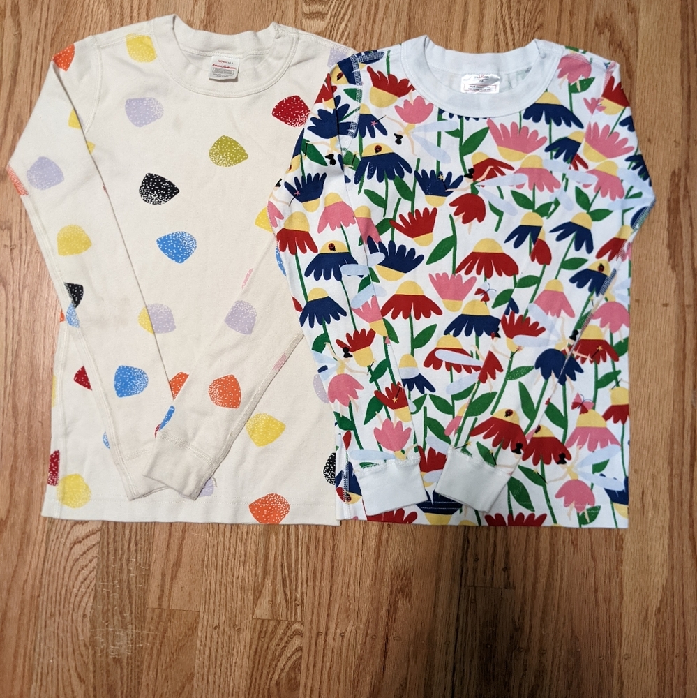 Hanna Andersson Girls Pyjama Tops size 8